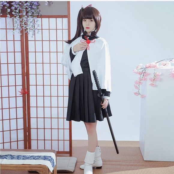 Kids DEMON SLAYER Kanao Tsuyuri Swordswoman Costume Anime Sz 110 US 4T 4/5 NWT - Picture 2 of 16